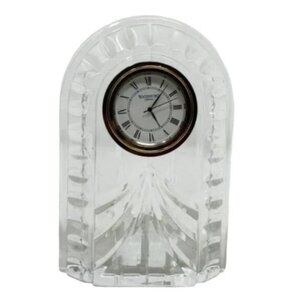 WATERFORD Hollywood Regency Overture Crystal Table Clock Vintage 90's
